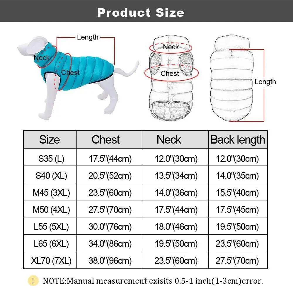 Reversible Waterproof Cloak Vest  - Dog - (3 Color Options) - (L-7XL)