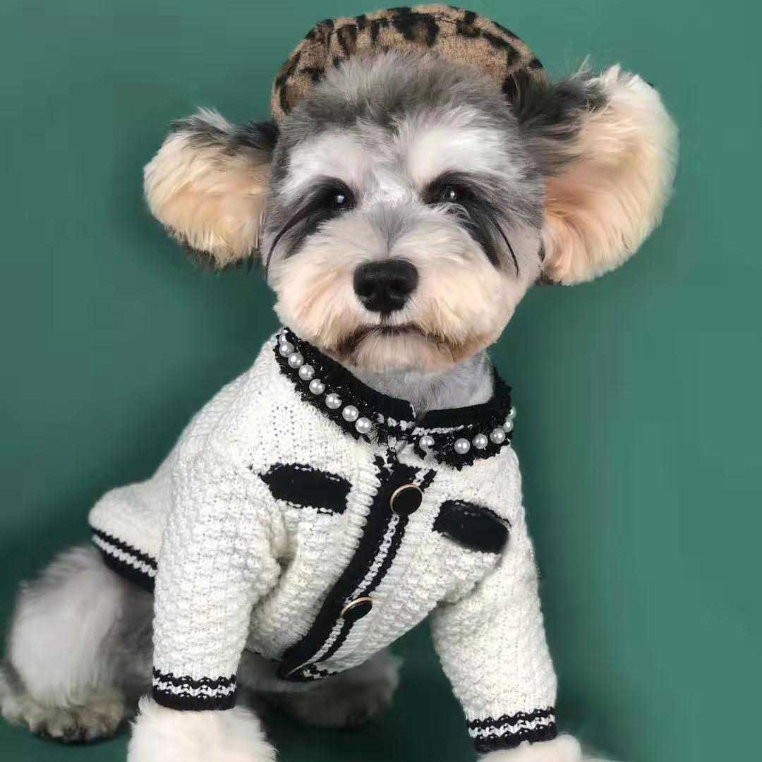Knitted Cardigan Sweater - Dog Cat - (Black, White) - (S-XXL) - (While Supplies Last)