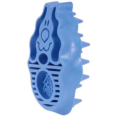 Grooming & Bath Brush - Dog Cat - (Long Hair) -  (Removes Loose Hair ) - (Blue) -  (KONG ZoomGroom)